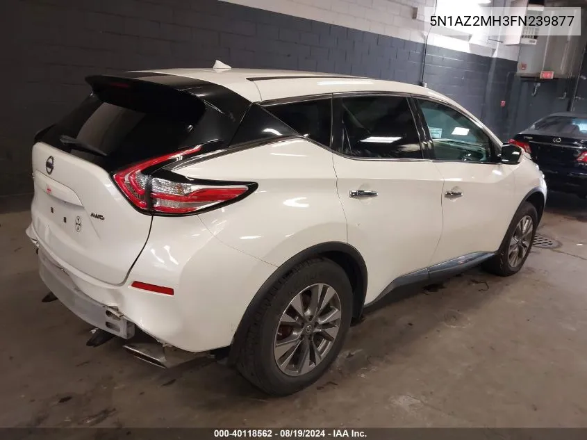 5N1AZ2MH3FN239877 2015 Nissan Murano S