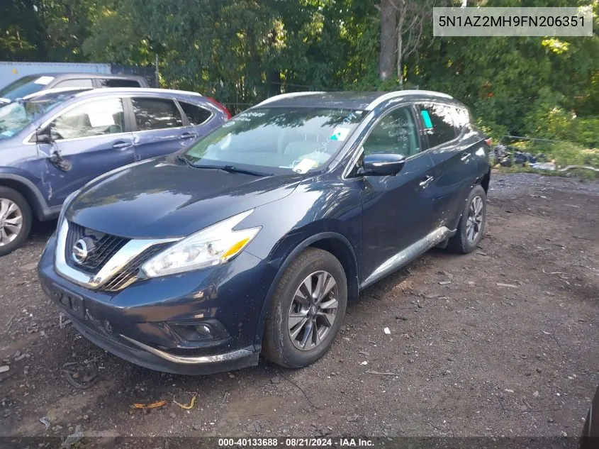 5N1AZ2MH9FN206351 2015 Nissan Murano Sl