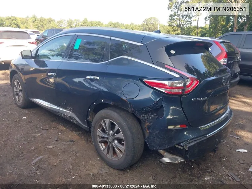 5N1AZ2MH9FN206351 2015 Nissan Murano Sl