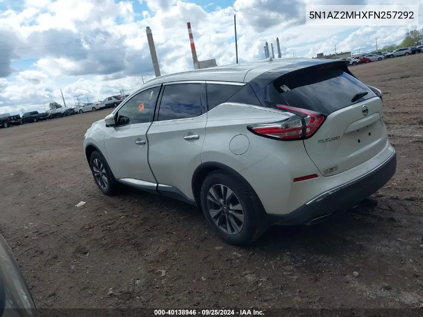 5N1AZ2MHXFN257292 2015 Nissan Murano Sl