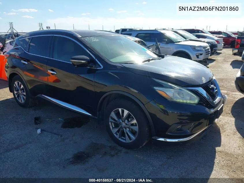 2015 Nissan Murano S/Sl/Sv/Platinum VIN: 5N1AZ2MG6FN201860 Lot: 40158537