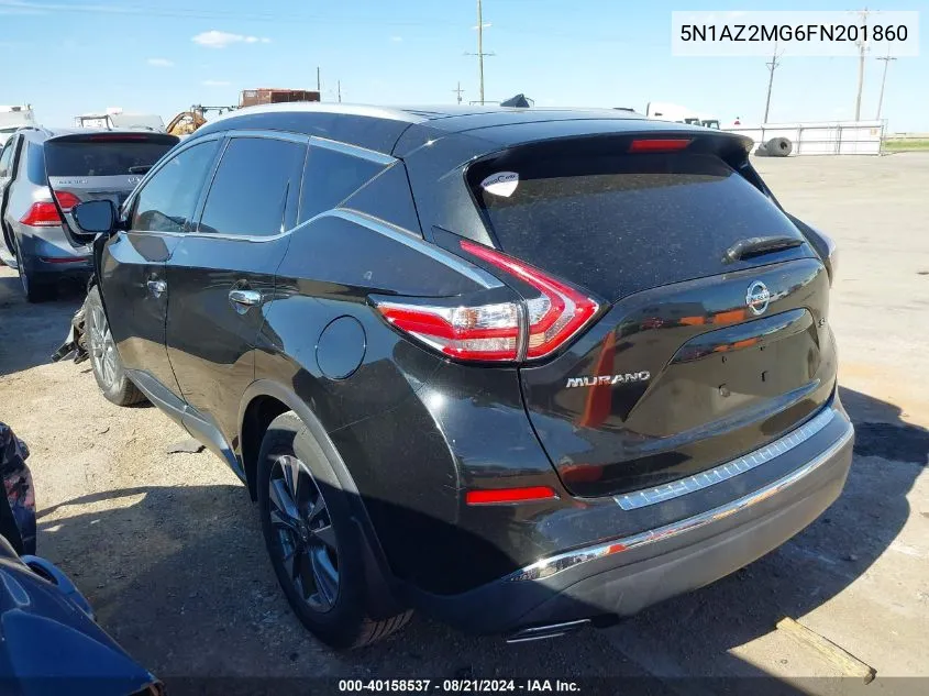 2015 Nissan Murano S/Sl/Sv/Platinum VIN: 5N1AZ2MG6FN201860 Lot: 40158537