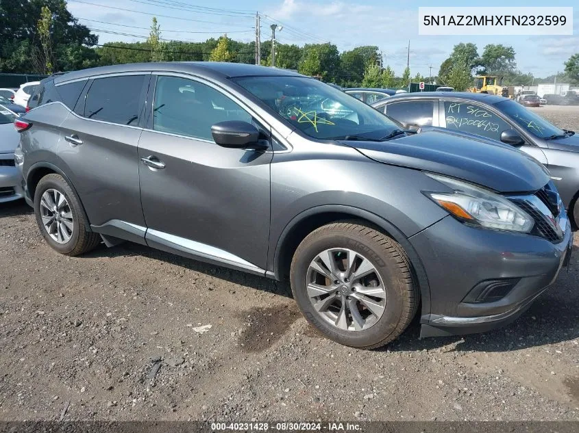 5N1AZ2MHXFN232599 2015 Nissan Murano S