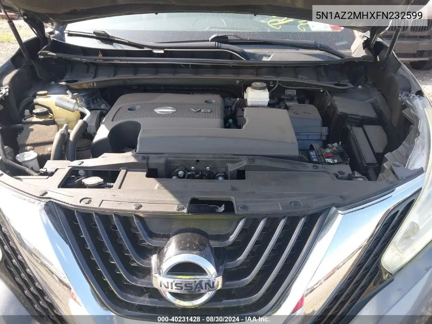 5N1AZ2MHXFN232599 2015 Nissan Murano S