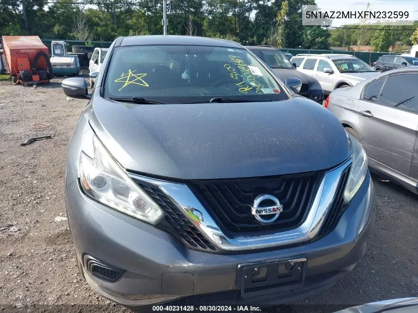 5N1AZ2MHXFN232599 2015 Nissan Murano S