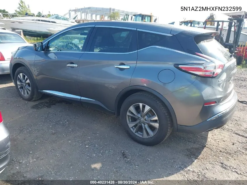 5N1AZ2MHXFN232599 2015 Nissan Murano S