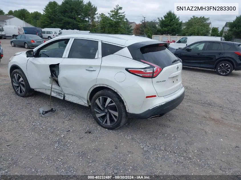 5N1AZ2MH3FN283300 2015 Nissan Murano Platinum