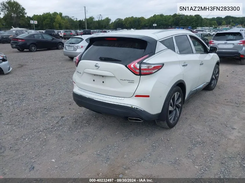 5N1AZ2MH3FN283300 2015 Nissan Murano Platinum