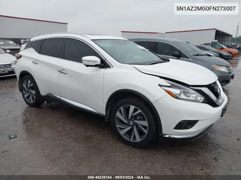 5N1AZ2MG0FN273007 2015 Nissan Murano Platinum