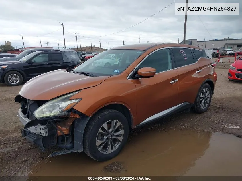 2015 Nissan Murano S VIN: 5N1AZ2MG4FN264827 Lot: 40246289