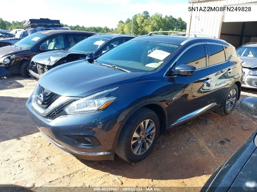 2015 Nissan Murano Sl VIN: 5N1AZ2MG8FN249828 Lot: 40250047