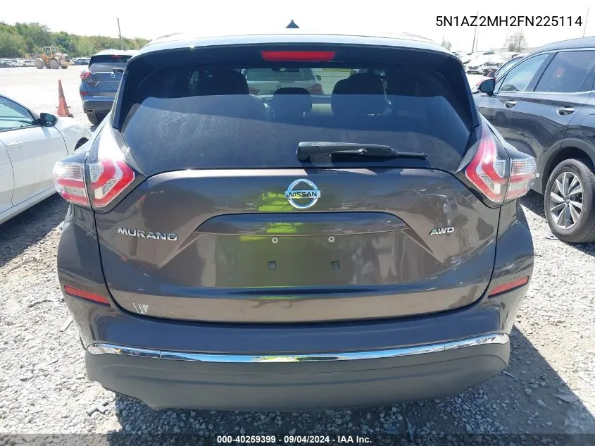 5N1AZ2MH2FN225114 2015 Nissan Murano S/Sl/Sv/Platinum