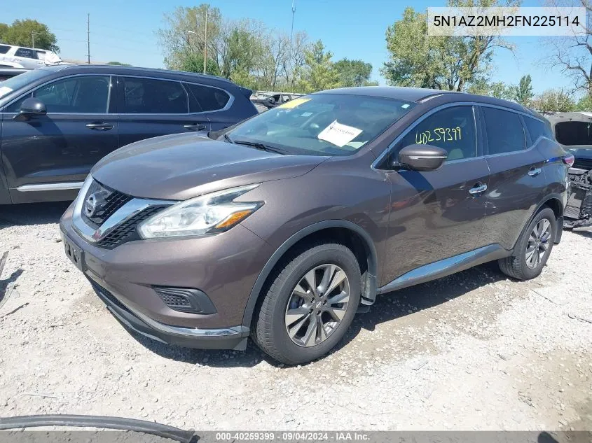 5N1AZ2MH2FN225114 2015 Nissan Murano S/Sl/Sv/Platinum