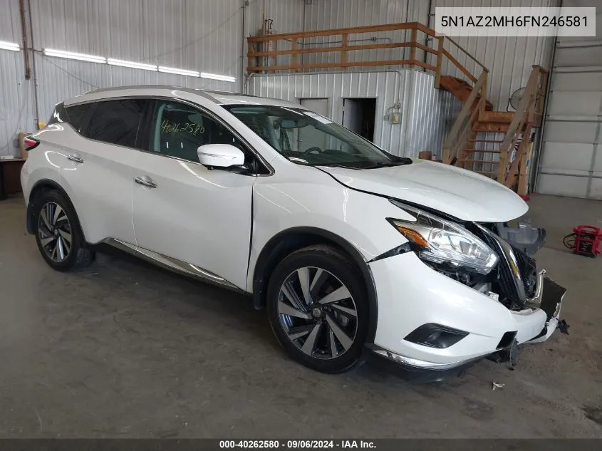 2015 Nissan Murano Platinum/S/Sl/Sv VIN: 5N1AZ2MH6FN246581 Lot: 40262580