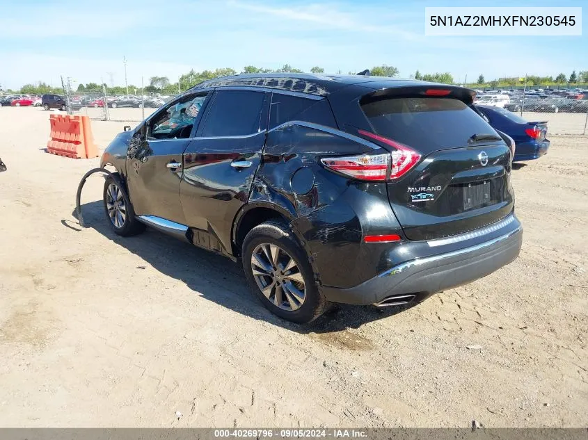 2015 Nissan Murano Sl VIN: 5N1AZ2MHXFN230545 Lot: 40269796