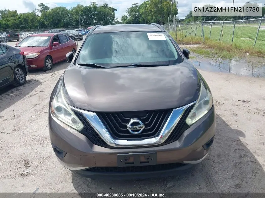 5N1AZ2MH1FN216730 2015 Nissan Murano Sv