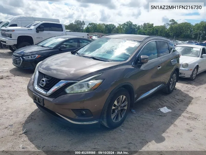 5N1AZ2MH1FN216730 2015 Nissan Murano Sv