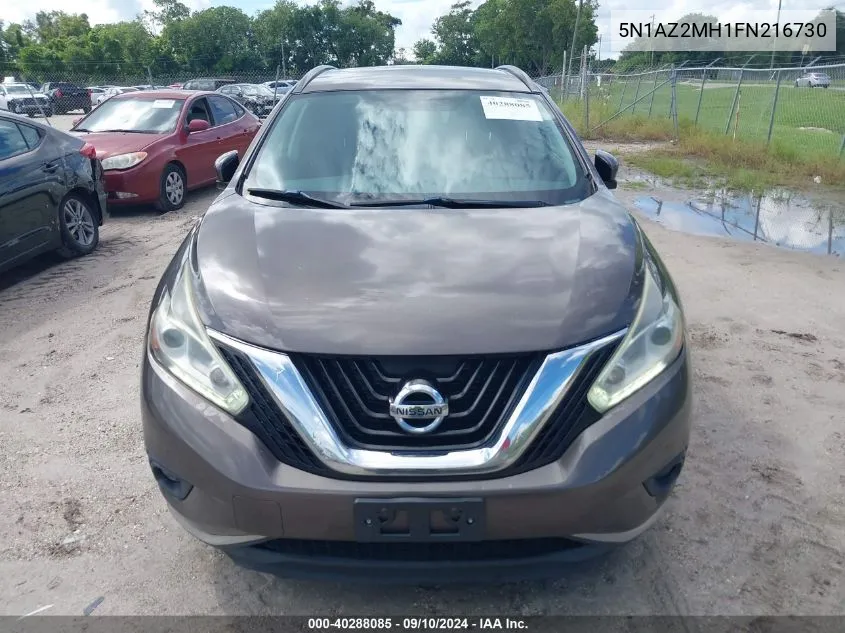 5N1AZ2MH1FN216730 2015 Nissan Murano Sv