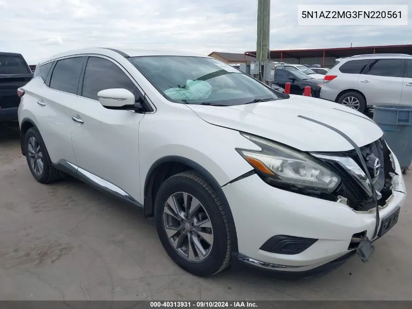 5N1AZ2MG3FN220561 2015 Nissan Murano S