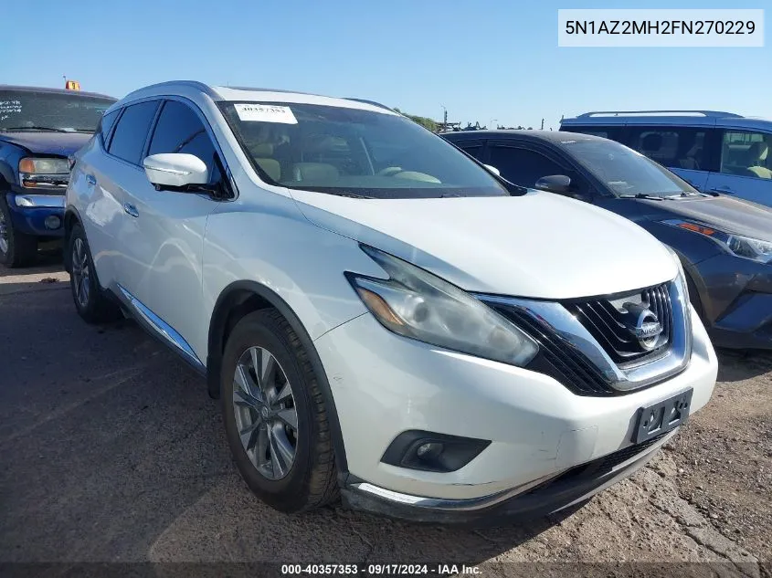 2015 Nissan Murano Sl VIN: 5N1AZ2MH2FN270229 Lot: 40357353