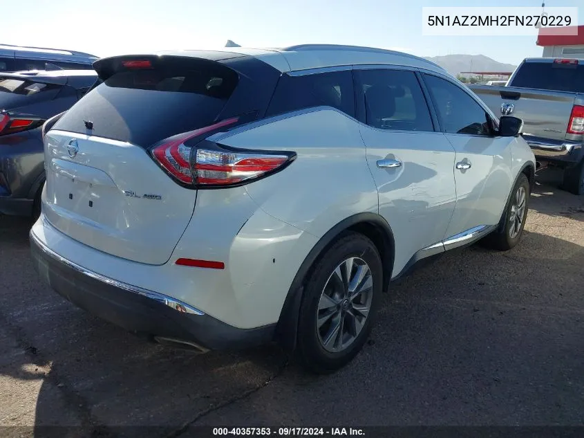 2015 Nissan Murano Sl VIN: 5N1AZ2MH2FN270229 Lot: 40357353