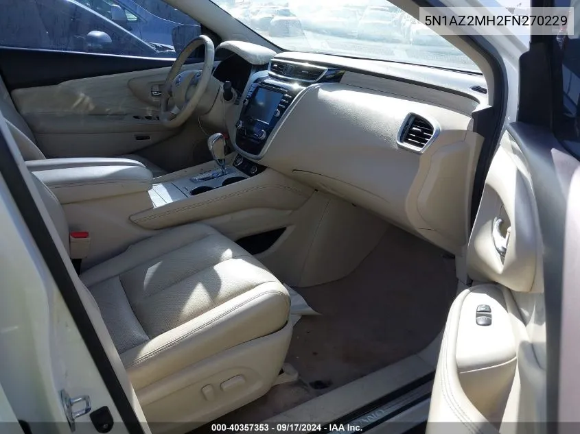 5N1AZ2MH2FN270229 2015 Nissan Murano Sl