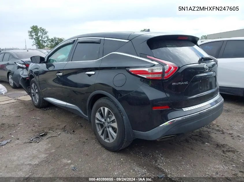 2015 Nissan Murano S/Sl/Sv/Platinum VIN: 5N1AZ2MHXFN247605 Lot: 40399855