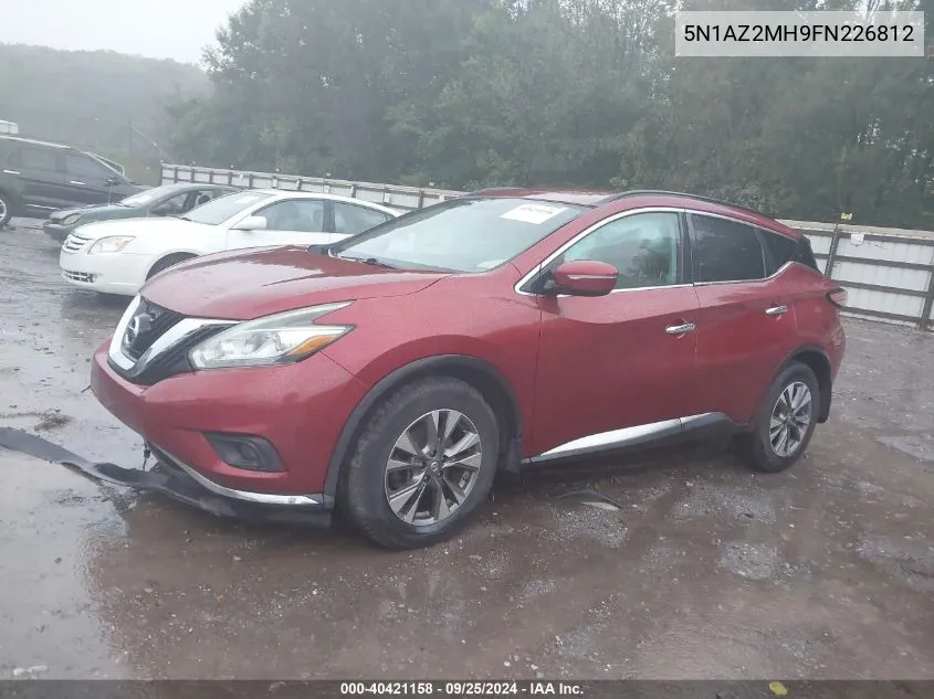 2015 Nissan Murano Sv VIN: 5N1AZ2MH9FN226812 Lot: 40421158