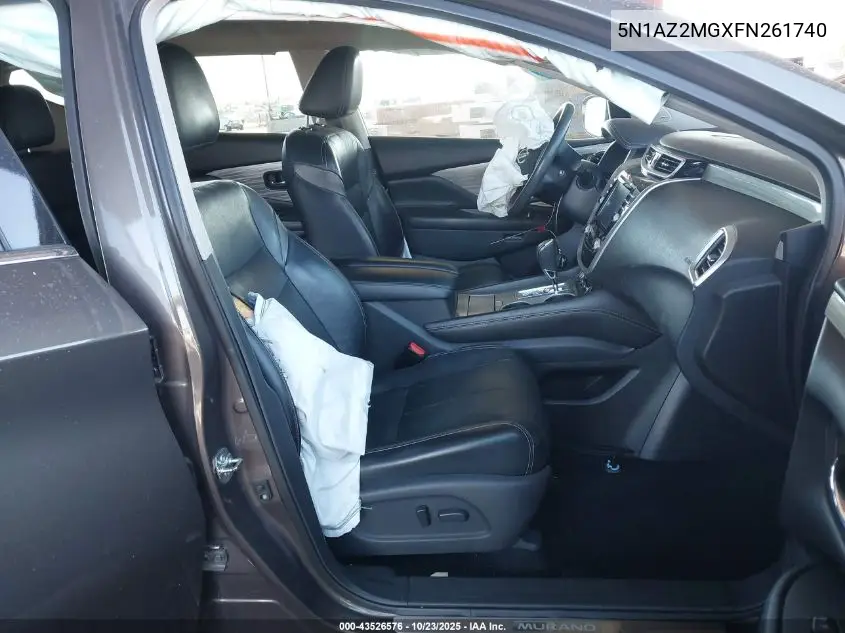 5N1AZ2MGXFN261740 2015 Nissan Murano Platinum