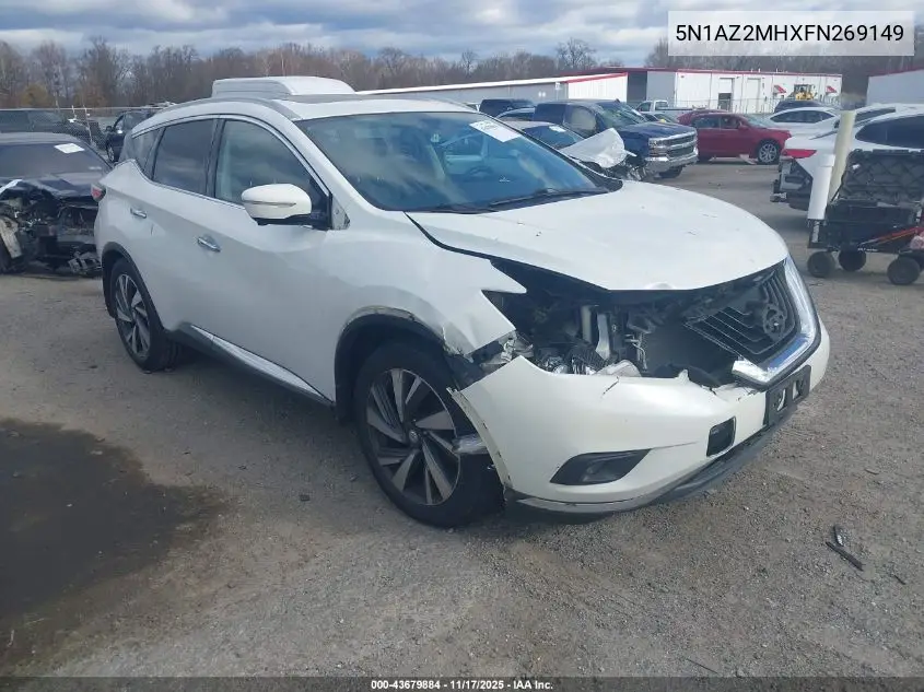 5N1AZ2MHXFN269149 2015 Nissan Murano Platinum