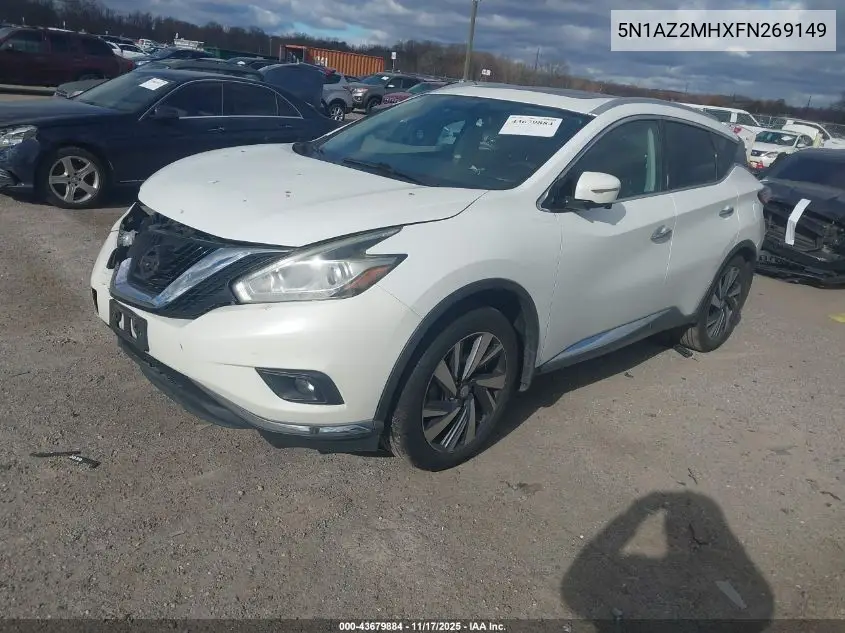 5N1AZ2MHXFN269149 2015 Nissan Murano Platinum