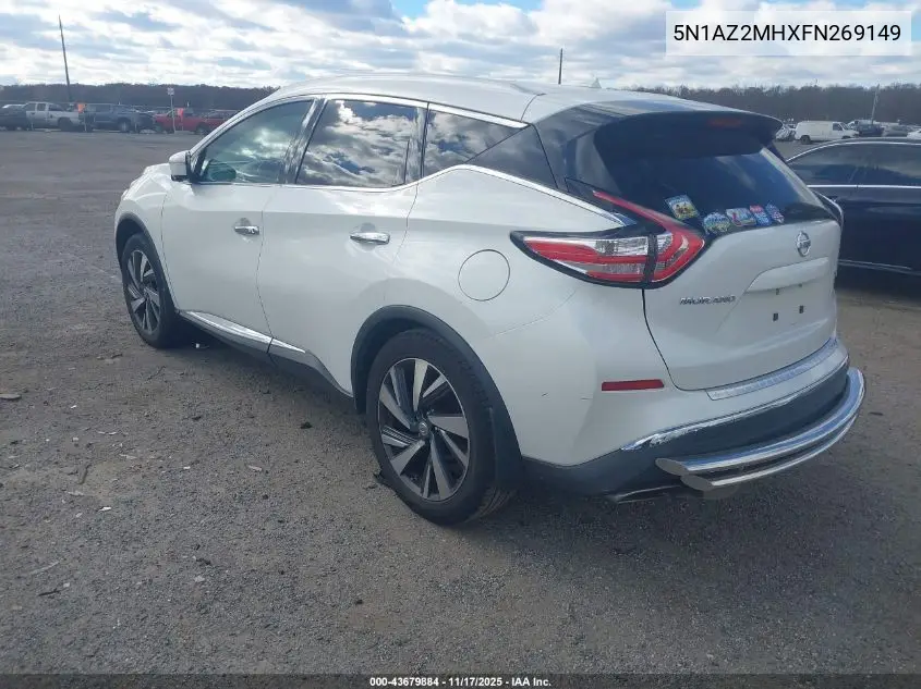 5N1AZ2MHXFN269149 2015 Nissan Murano Platinum