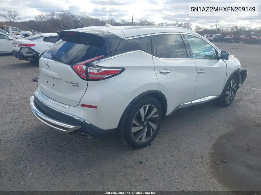 5N1AZ2MHXFN269149 2015 Nissan Murano Platinum