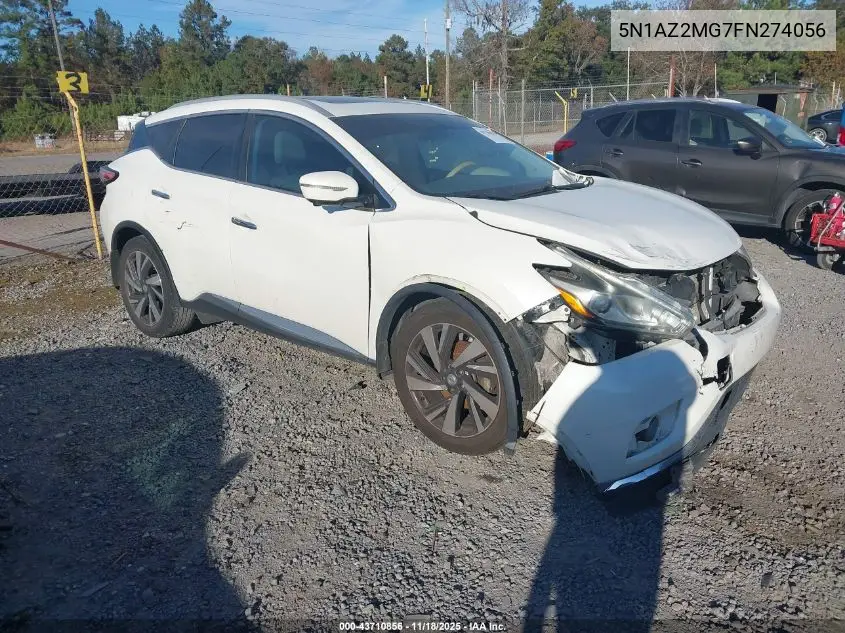 5N1AZ2MG7FN274056 2015 Nissan Murano Platinum