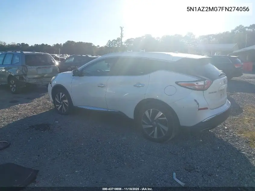 5N1AZ2MG7FN274056 2015 Nissan Murano Platinum