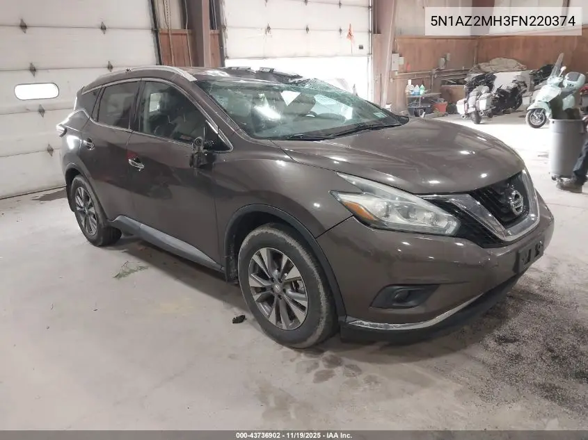 5N1AZ2MH3FN220374 2015 Nissan Murano Sl
