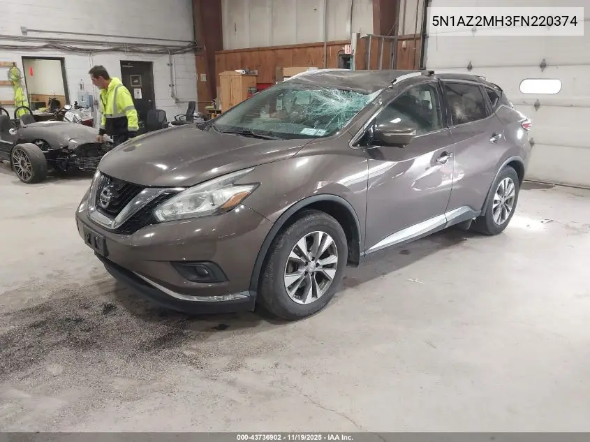 5N1AZ2MH3FN220374 2015 Nissan Murano Sl