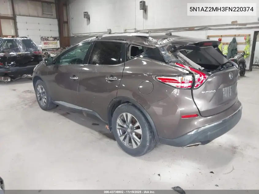 5N1AZ2MH3FN220374 2015 Nissan Murano Sl