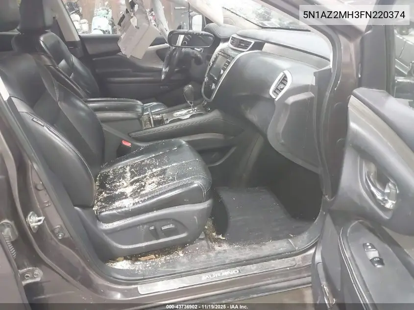 5N1AZ2MH3FN220374 2015 Nissan Murano Sl