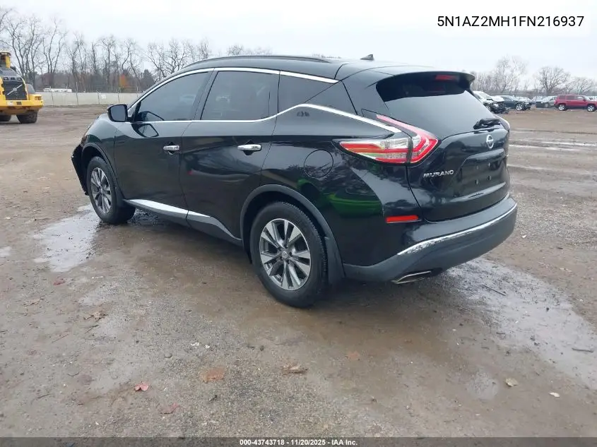 5N1AZ2MH1FN216937 2015 Nissan Murano Sv