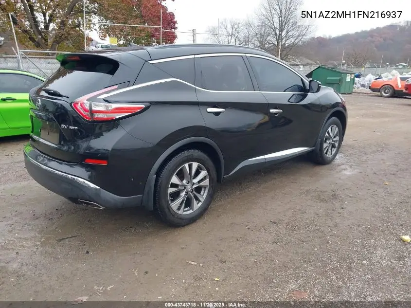 5N1AZ2MH1FN216937 2015 Nissan Murano Sv