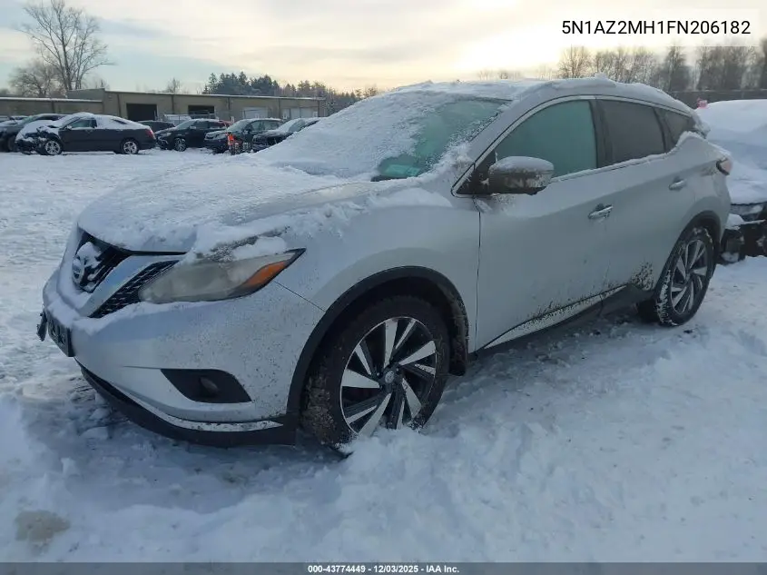 5N1AZ2MH1FN206182 2015 Nissan Murano Platinum