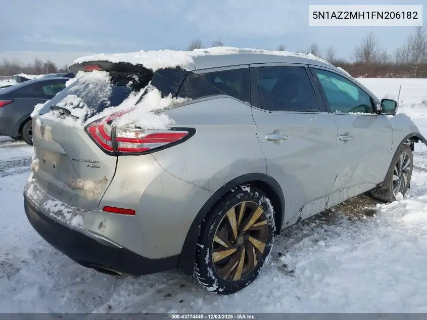 5N1AZ2MH1FN206182 2015 Nissan Murano Platinum