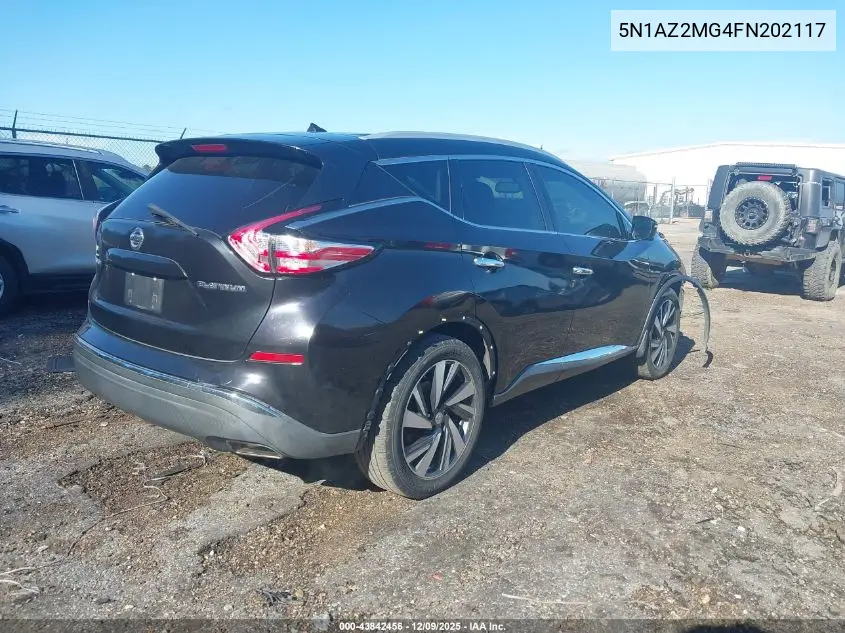 5N1AZ2MG4FN202117 2015 Nissan Murano Platinum