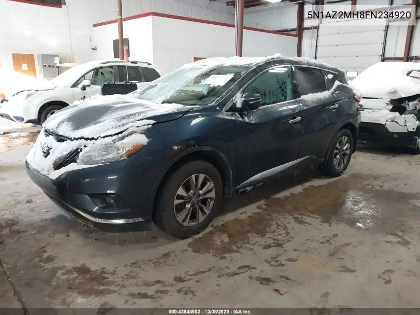5N1AZ2MH8FN234920 2015 Nissan Murano Platinum/S/Sl/Sv