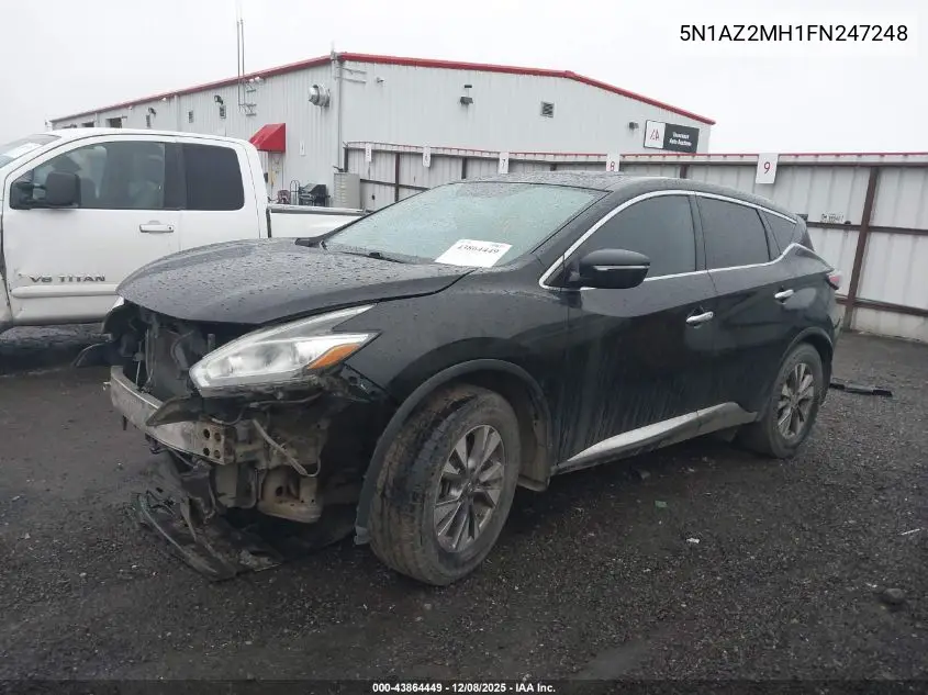 5N1AZ2MH1FN247248 2015 Nissan Murano S