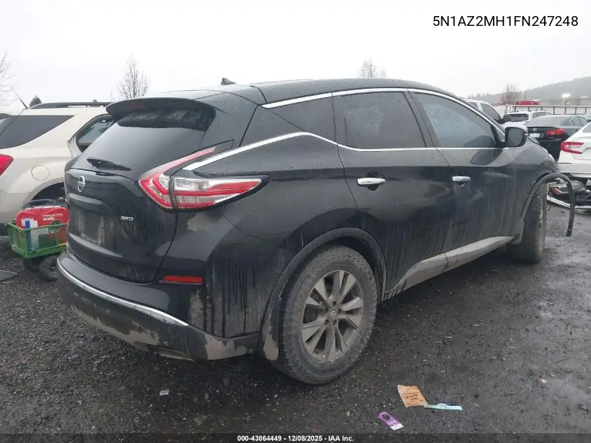 5N1AZ2MH1FN247248 2015 Nissan Murano S