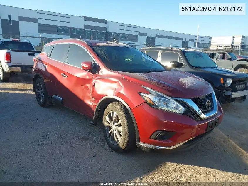 5N1AZ2MG7FN212172 2015 Nissan Murano Sv