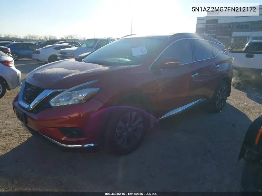 5N1AZ2MG7FN212172 2015 Nissan Murano Sv