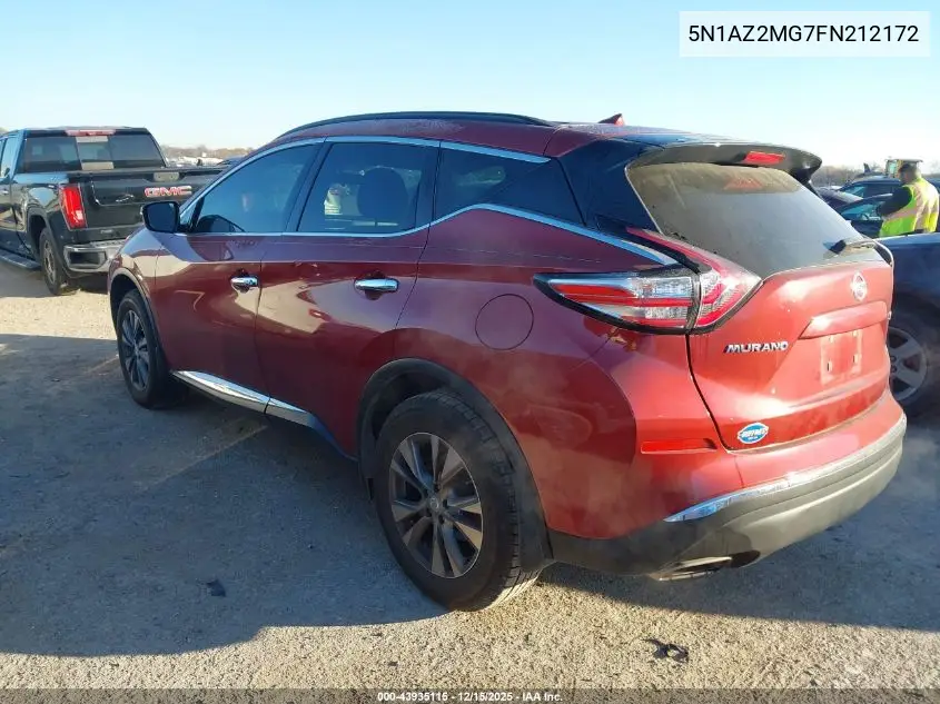 5N1AZ2MG7FN212172 2015 Nissan Murano Sv
